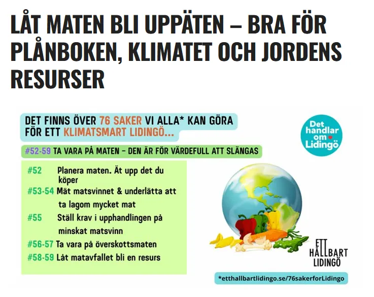 Låt maten bli uppäten