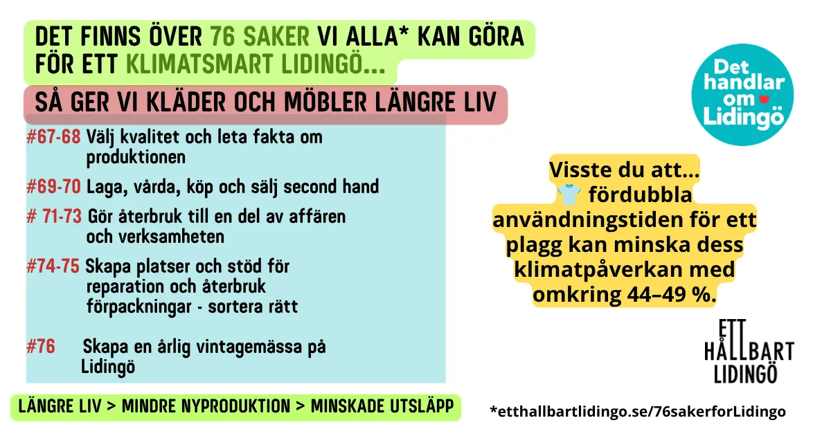 Så ger vi kläder och möbler ett längre liv